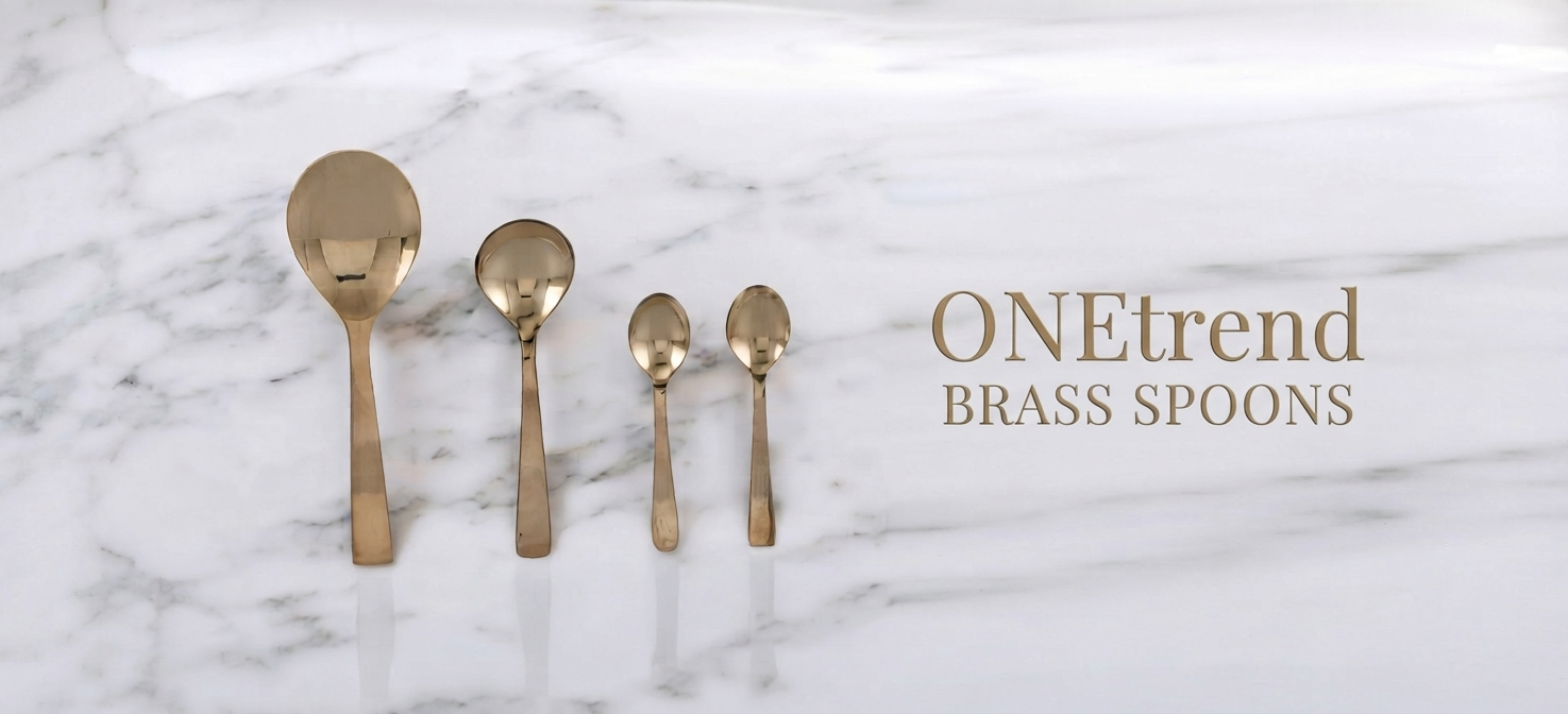 Handcrafted brass spoon manufactured in India for wholesale export