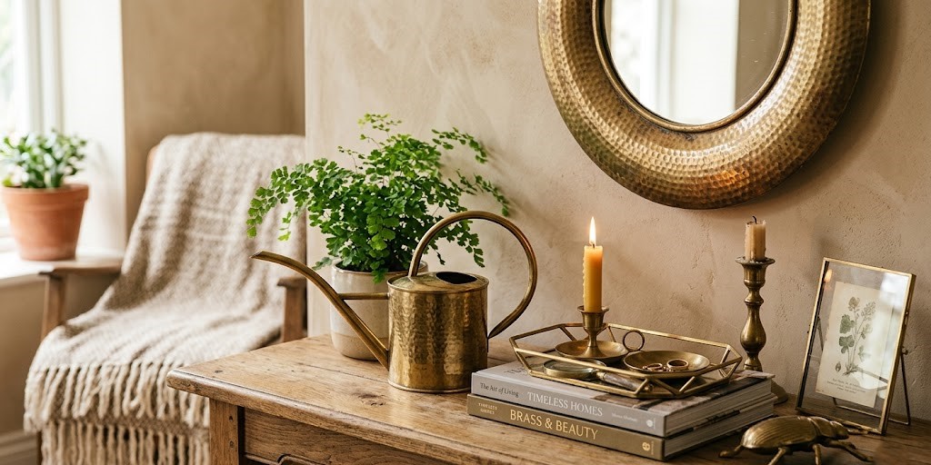 Indian brass home decor collection designed for bulk export including religious and decorative items