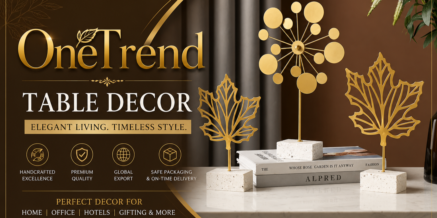 Brass table decor and buffalo horn handicrafts wholesale from India by OneTrend