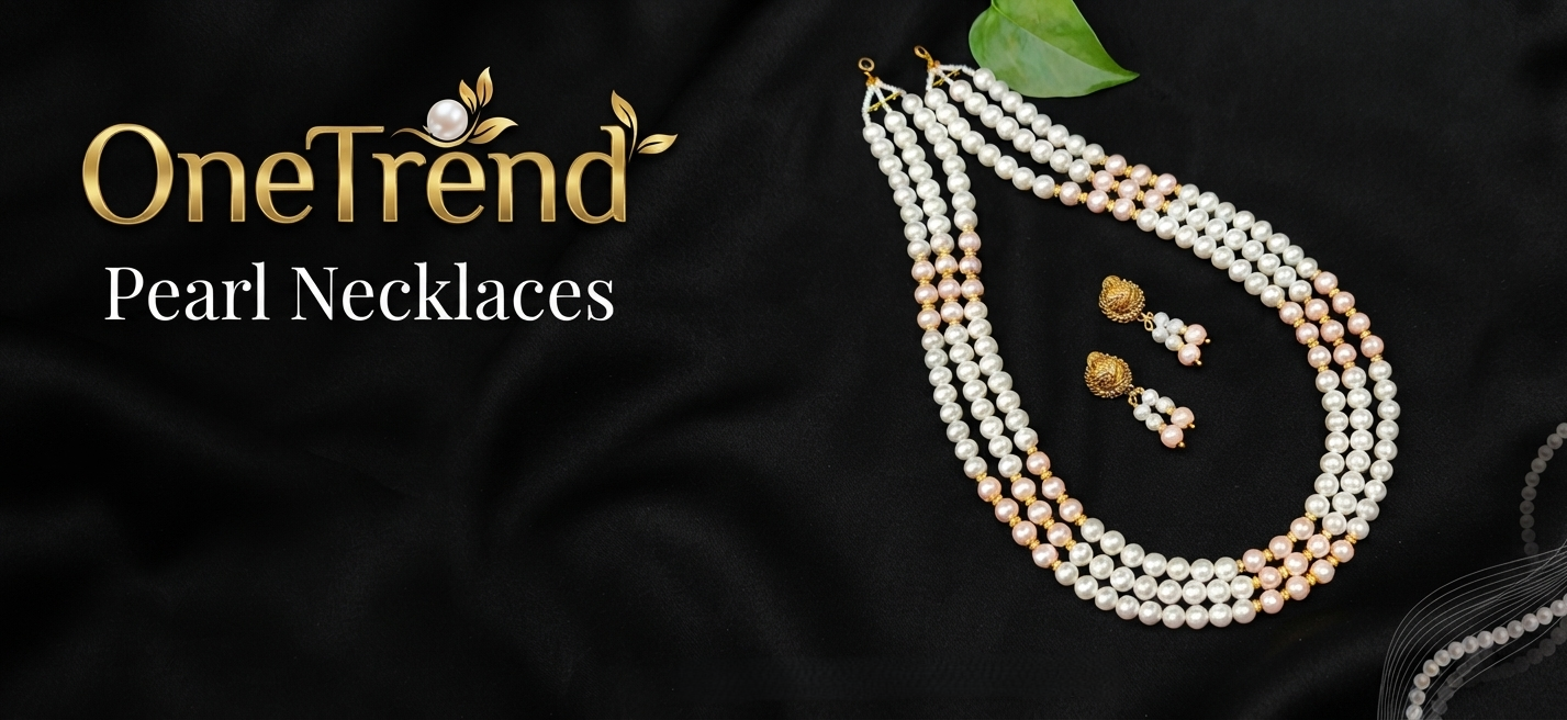 Handcrafted pearl necklaces manufactured in India for wholesale export