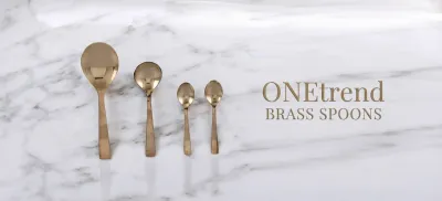 Handcrafted brass spoon manufactured in India for wholesale export