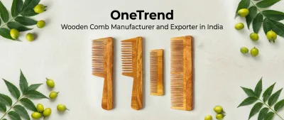 Eco-friendly wooden combs manufactured and exported by OneTrend, a trusted wooden comb manufacturer and exporter in India for wholesalers, distributors, retailers, and private label brands worldwide.