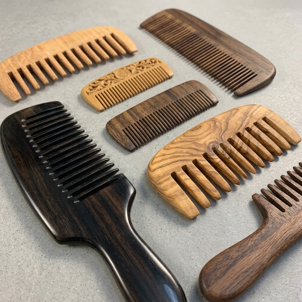 Premium handcrafted wooden combs manufacturer and exporter from India offering eco-friendly wholesale wooden combs for global B2B buyers and private label brands.