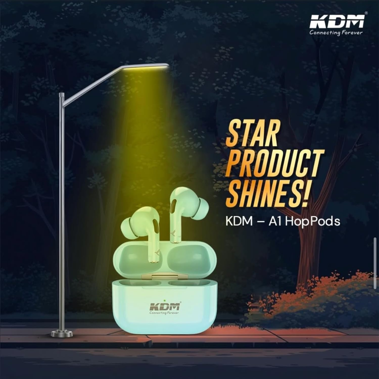 KDM A1 HOPPODS TWS, Wireless Earbuds, V5.4 BT, ENC Function, Upto 36 Hours - Wireless Earbuds - image 7