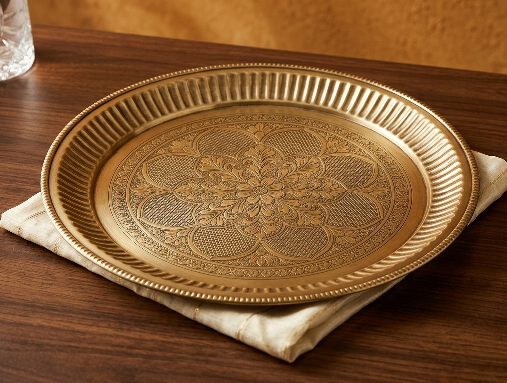 Heavy Duty Brass Plate – Handmade Brass Plates in Solid Brass from India