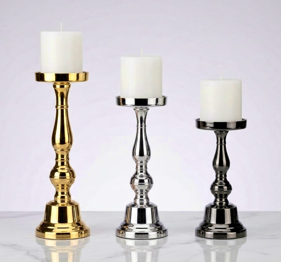 Premium pillar candle stand for home décor and hospitality