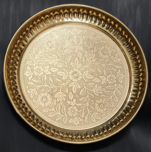 Solid Pure Brass Plate Design – Handmade Brass Plates in Solid Brass from India