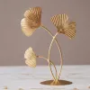 Handmade Brass Ginkgo Leaf Sculpture Export Quality Decor
