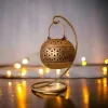 Decorative metal hanging tea light lantern