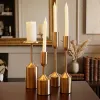 Designer Brass Pillar Candle Holder – Handmade Brass Lighting Decor in Solid Brass from India
