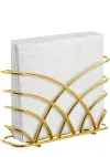 Luxury gold metal napkin holder for dining table and restaurant use