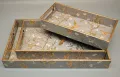 Bird Floral Wooden Serving Tray Set handcrafted for wholesale export