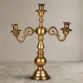 Carved Brass Religious Candle Holder – Handmade Brass Lighting Decor in Pure Brass from India