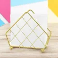 Diamond Shape Brass Napkin Holder with Gold Finish for Dining Table | Handmade Brass Tissue Holder by OneTrend