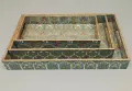 Floral Wooden Serving Tray Set handcrafted for wholesale export