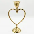 Handcrafted brass heart shape candle holder for wholesale export