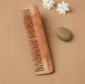 Handcrafted double sided wooden hair comb with fine and medium teeth for wholesale export