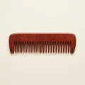 Handcrafted dual tooth wooden hair comb with fine and wide teeth for wholesale export
