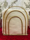 Modern Brass Arch Napkin Holder for Dining Table with Gold Finish | Handmade Brass Tissue Holder by OneTrend