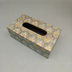 Decorative Floral Tissue Box Cover with Luxury Botanical Design