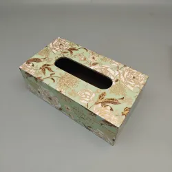 Floral Printed Rectangular Tissue Box Cover