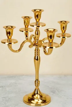 Handcrafted brass 5 arm candelabra for wholesale export