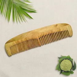Handcrafted wooden barber hair comb with fine and wide teeth for wholesale export