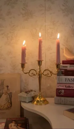 Luxury 3 arm brass candelabra candle holder for wedding centerpiece
