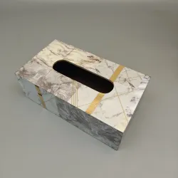 Marble Design Tissue Box Cover