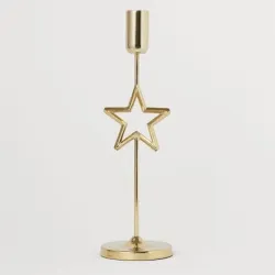 Modern brass star candle holder handcrafted for luxury home décor