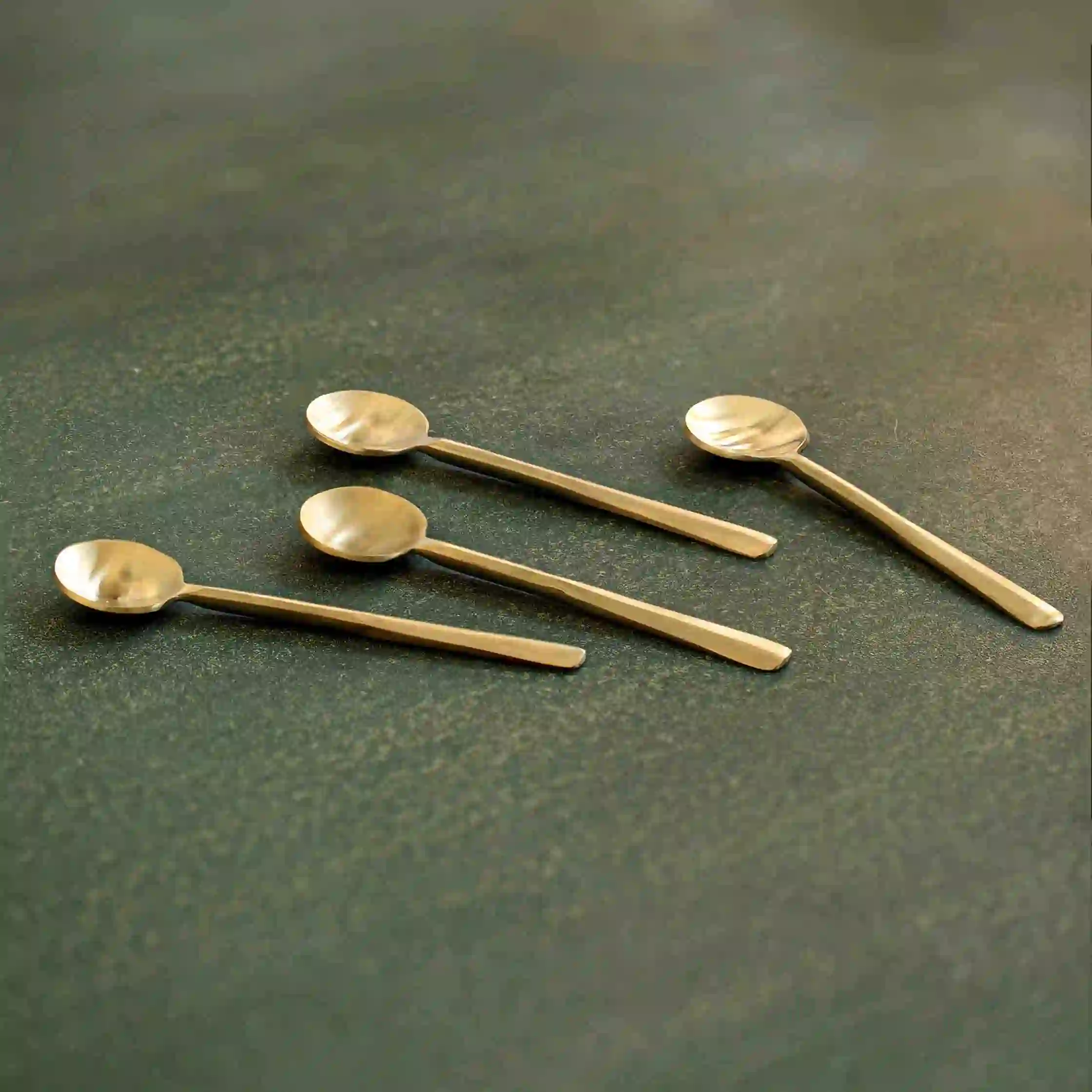 Vintage Brass Spoon Set – Handmade Brass Spoons in Luxury Brass from India